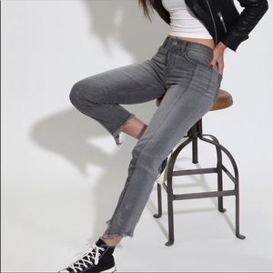 Pistola Charlie Paneled Frayed Step-Hem Jeans